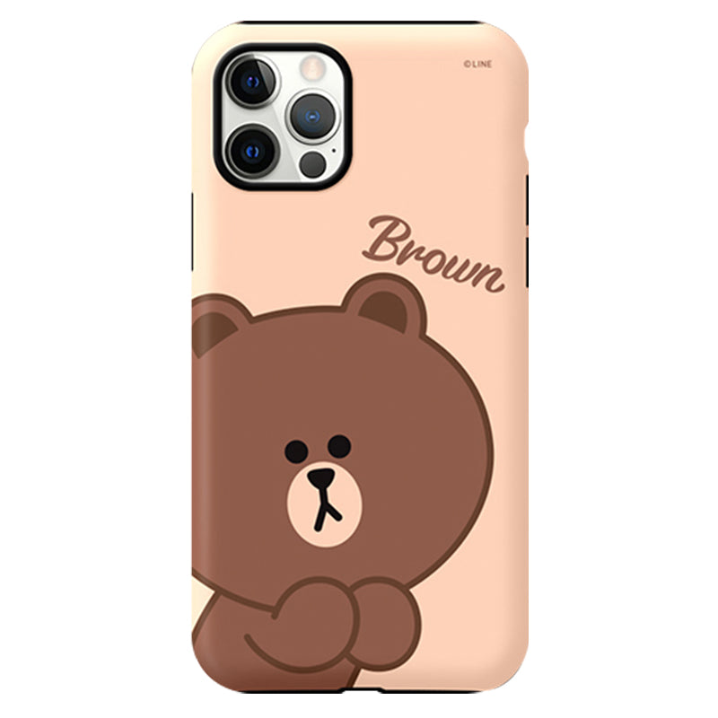 Line Friends Dual Layer TPU+PC Shockproof Guard Up Case Cover