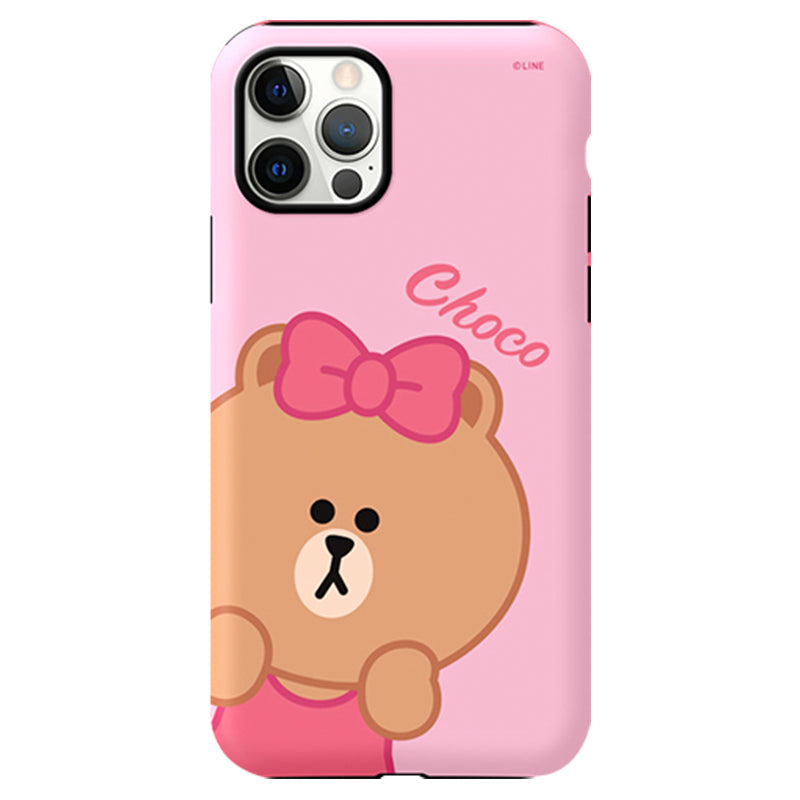 Line Friends Dual Layer TPU+PC Shockproof Guard Up Case Cover