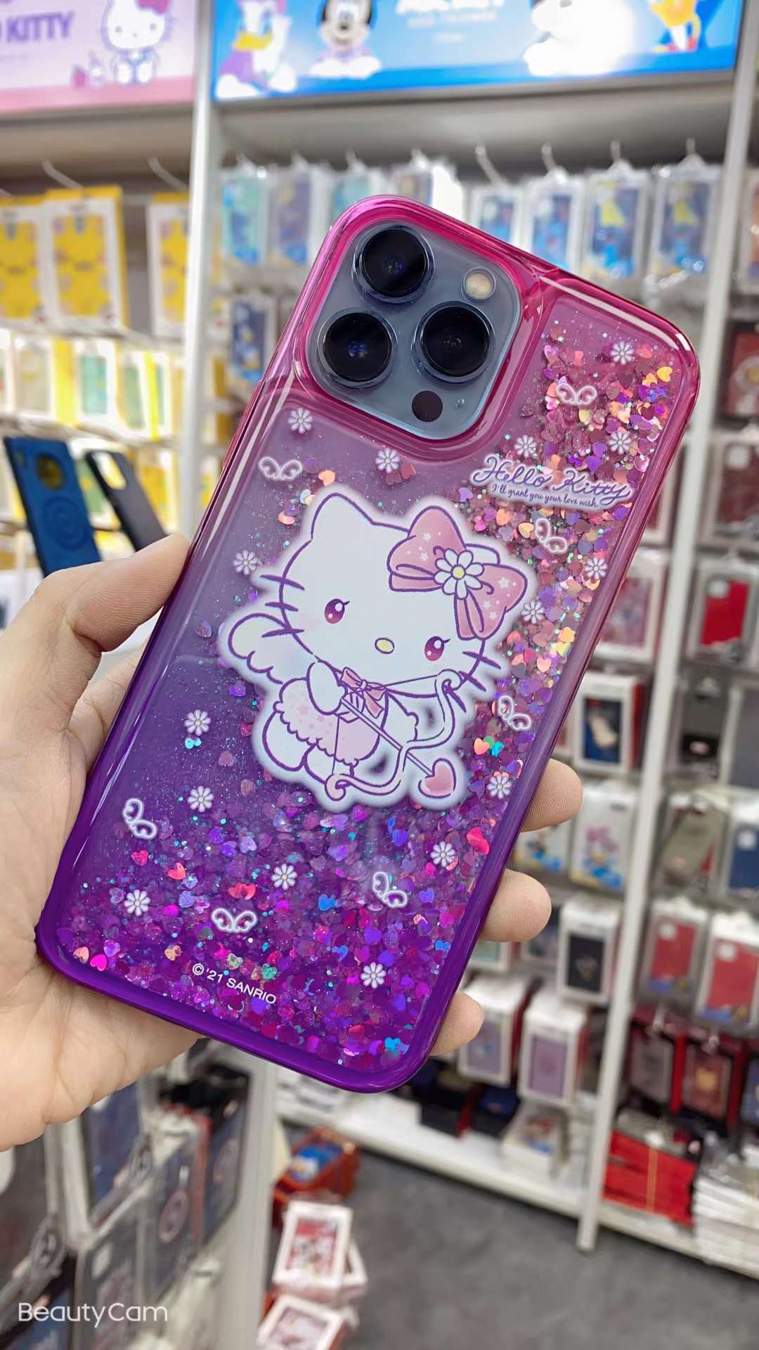 UKA Sanrio Characters Air Cushion Glitter Quicksand Back Case Cover