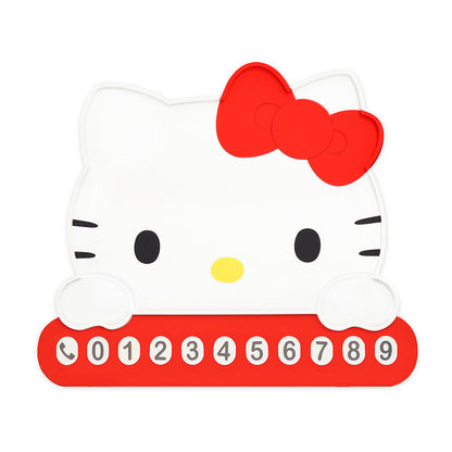 GARMMA Hello Kitty Car Anti-Slip Mat Temporary Parking Card Number Plate