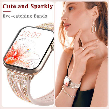 KINGXBAR Chameleon Bling Strap Glitter Glitter Watch Band for Apple Watch