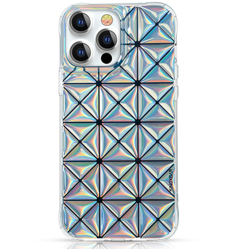 KINGXBAR Lattice 3D Shockproof Back Cover Case