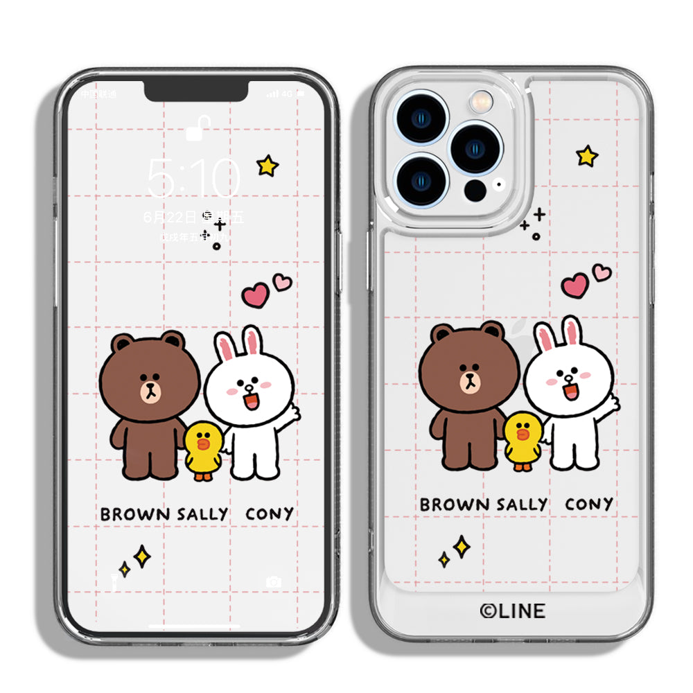 Line Friends Clear Shockproof Air Cushion Back Case Cover