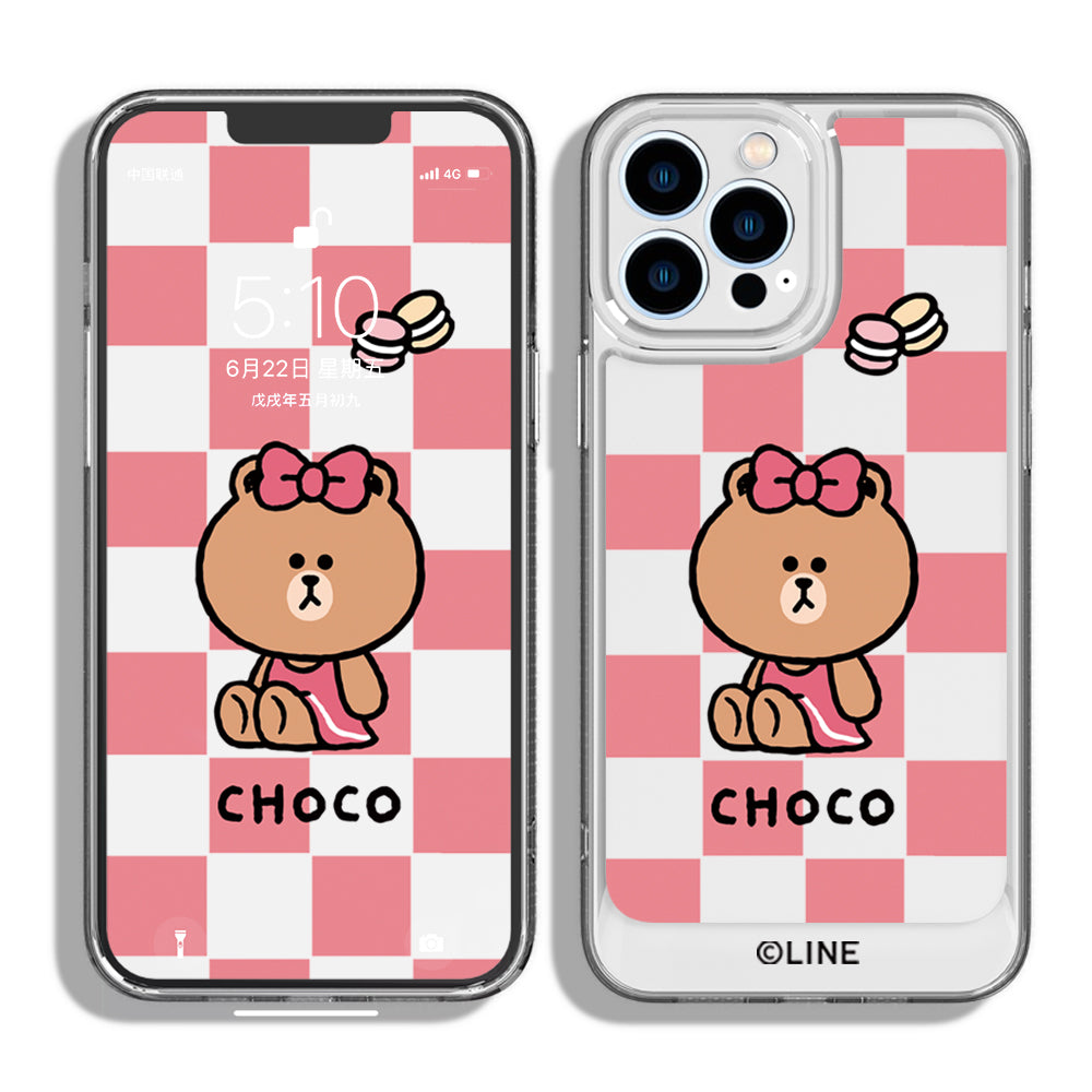 Line Friends Clear Shockproof Air Cushion Back Case Cover