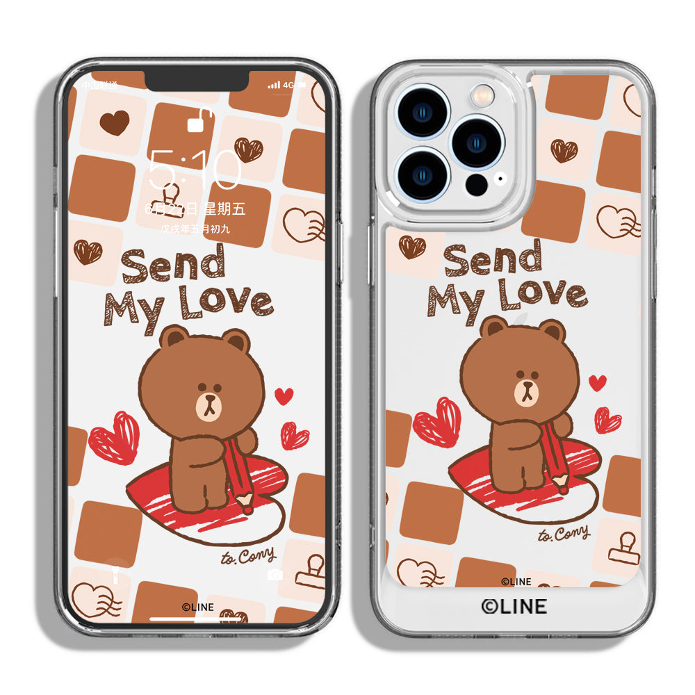 Line Friends Clear Shockproof Air Cushion Back Case Cover