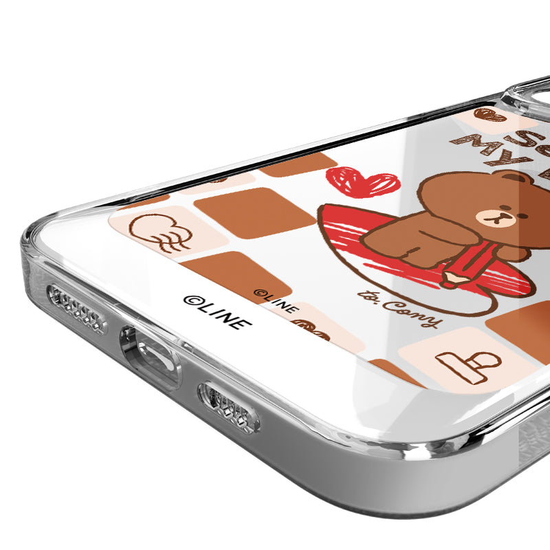 Line Friends Clear Shockproof Air Cushion Back Case Cover