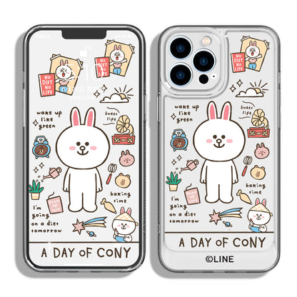 Line Friends Clear Shockproof Air Cushion Back Case Cover