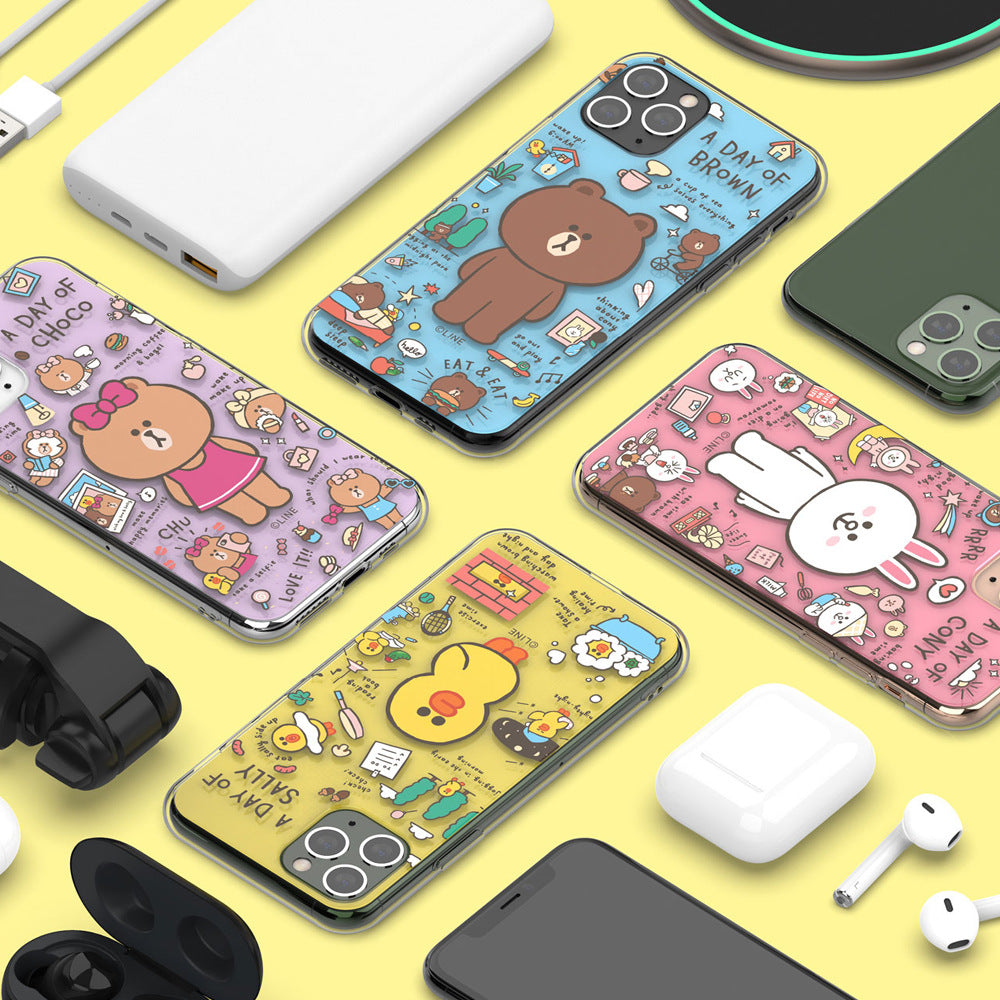 Line Friends Play Doodle IMD Dual Layer Jelly Case Cover