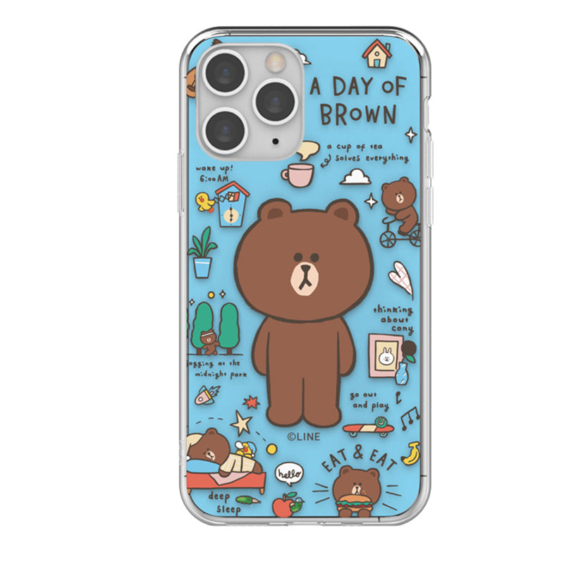 Line Friends Play Doodle IMD Dual Layer Jelly Case Cover