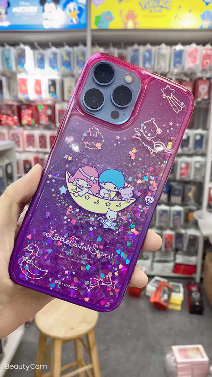 UKA Sanrio Characters Air Cushion Glitter Quicksand Back Case Cover