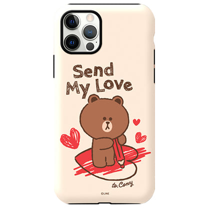 Line Friends Dual Layer TPU+PC Shockproof Guard Up Case Cover