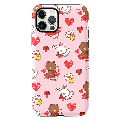 Line Friends Dual Layer TPU+PC Shockproof Guard Up Case Cover