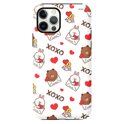 Line Friends Dual Layer TPU+PC Shockproof Guard Up Case Cover