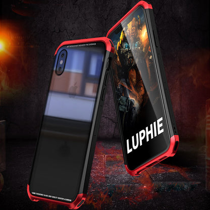 Luphie Nunchaku Metal + Tempered Glass Back Case Cover - Samsung Galaxy Note 8