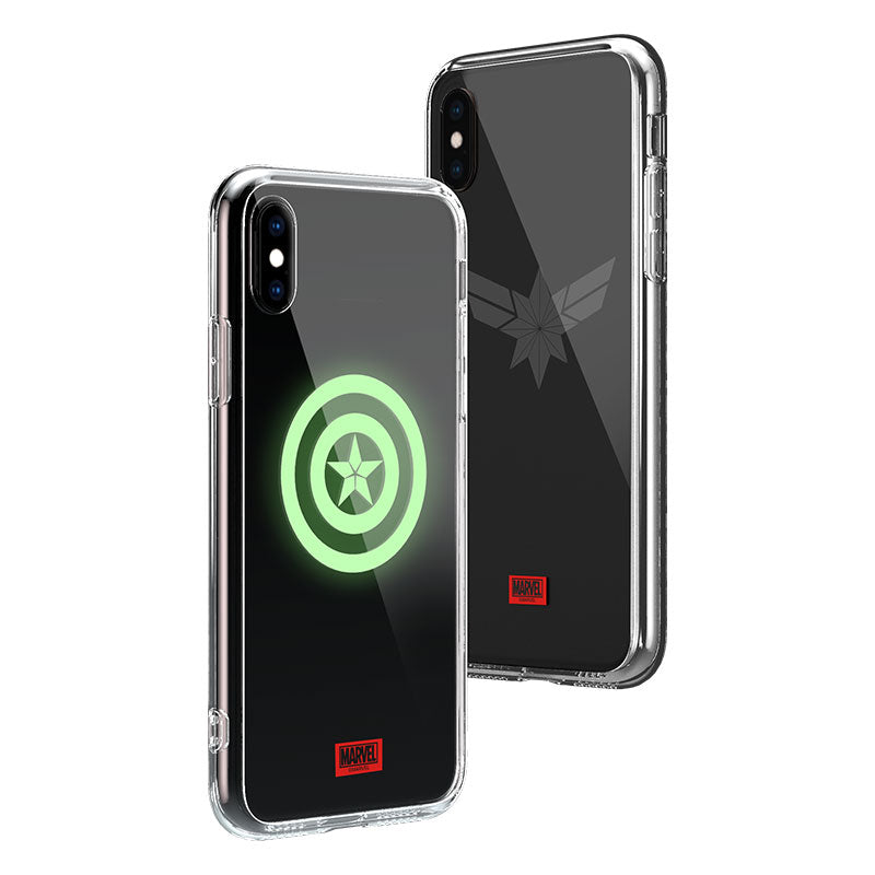 X-Doria Marvel Avengers Luminous Tempered Glass Back Case Cover