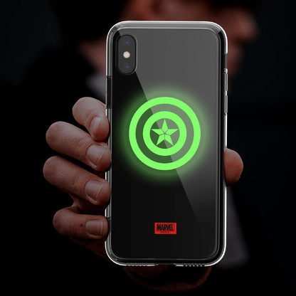 X-Doria Marvel Avengers Luminous Tempered Glass Back Case Cover