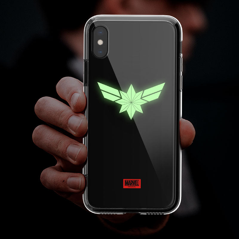 X-Doria Marvel Avengers Luminous Tempered Glass Back Case Cover