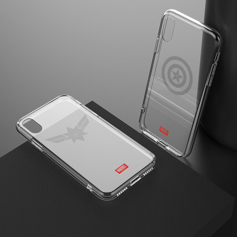 X-Doria Marvel Avengers Luminous Tempered Glass Back Case Cover