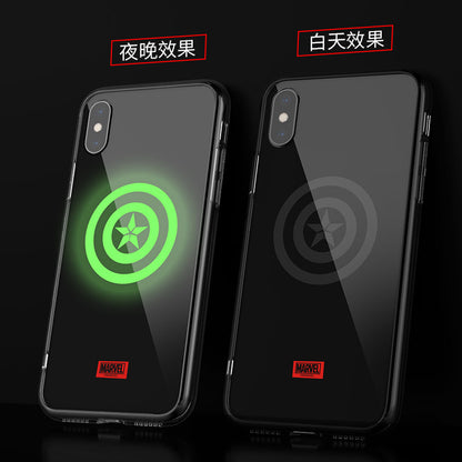 X-Doria Marvel Avengers Luminous Tempered Glass Back Case Cover