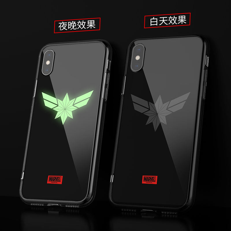 X-Doria Marvel Avengers Luminous Tempered Glass Back Case Cover