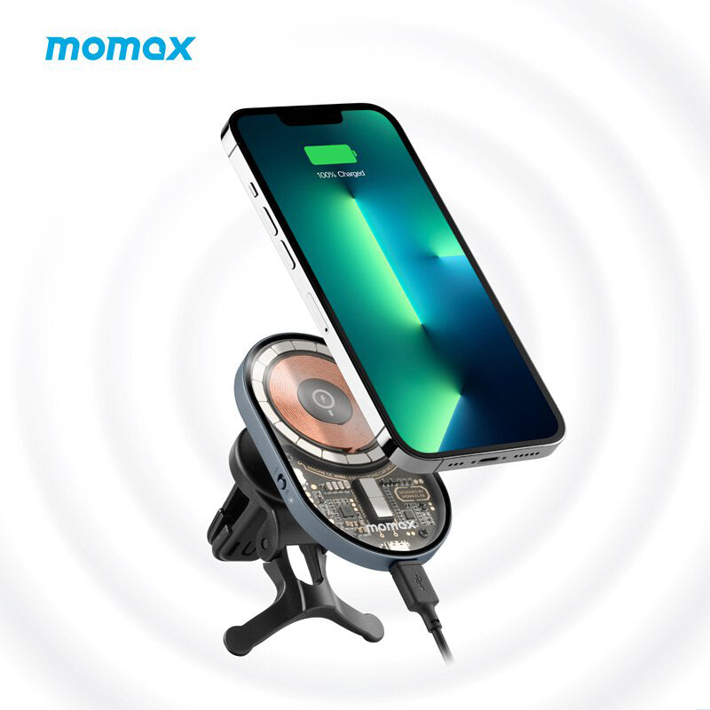 MOMAX Q.Mag Mount 3 15W Magnetic Wireless Charging Car Mount