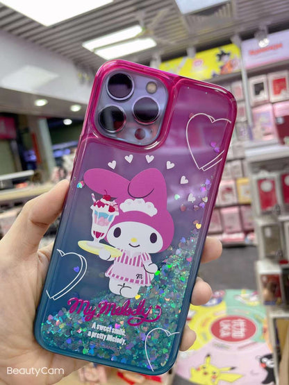 UKA Sanrio Characters Air Cushion Glitter Quicksand Back Case Cover