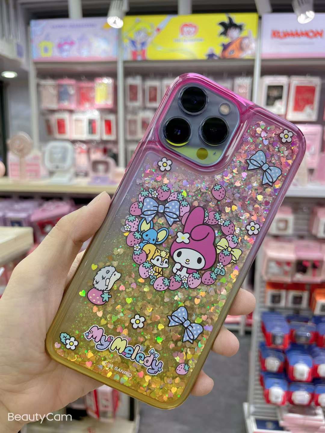 UKA Sanrio Characters Air Cushion Glitter Quicksand Back Case Cover