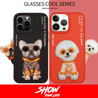 Nimmy Glasses Cool Embroidery Case Cover