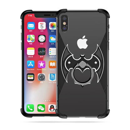 Oatsbasf Batman Airbag Bumper Metal Case Cover with Bat Ring Holder Bracket