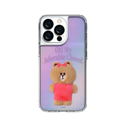 Line Friends Fluffy Oh! My Hologram Mirror Case Cover