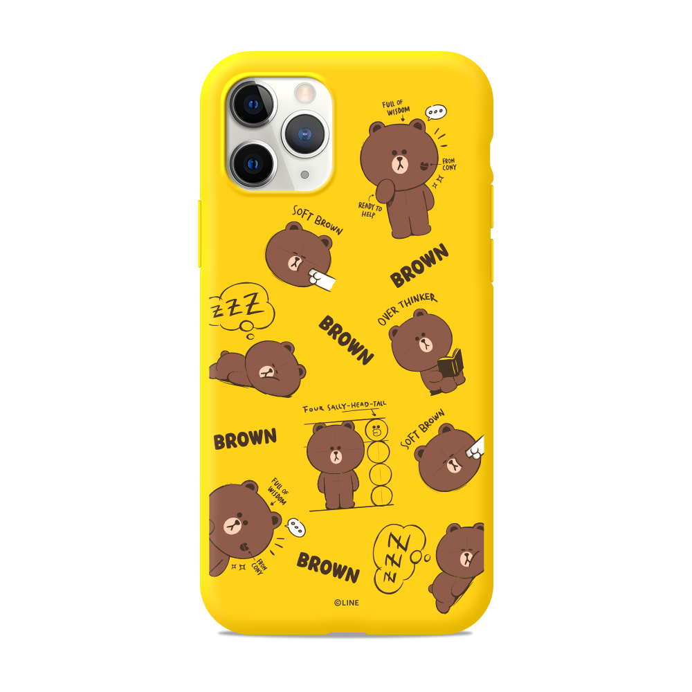 Line Friends Liquid Silicone Soft Color Jelly Case Cover