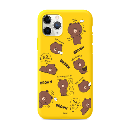 Line Friends Liquid Silicone Soft Color Jelly Case Cover