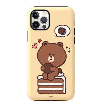 Line Friends Dual Layer TPU+PC Shockproof Guard Up Case Cover