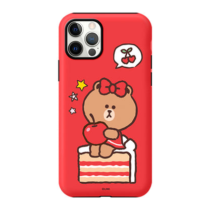 Line Friends Dual Layer TPU+PC Shockproof Guard Up Case Cover