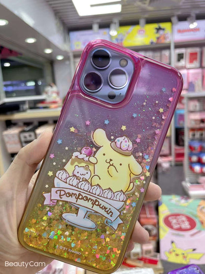 UKA Sanrio Characters Air Cushion Glitter Quicksand Back Case Cover