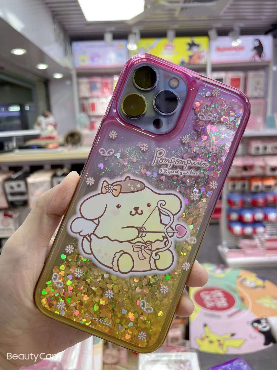 UKA Sanrio Characters Air Cushion Glitter Quicksand Back Case Cover