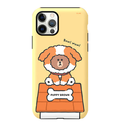 Line Friends Dual Layer TPU+PC Shockproof Guard Up Case Cover