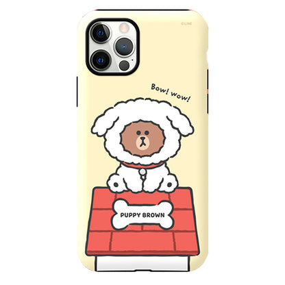 Line Friends Dual Layer TPU+PC Shockproof Guard Up Case Cover