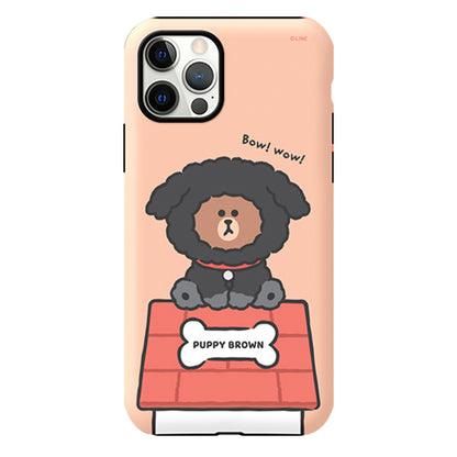 Line Friends Dual Layer TPU+PC Shockproof Guard Up Case Cover