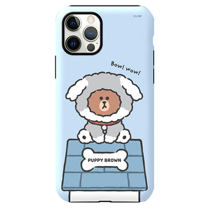 Line Friends Dual Layer TPU+PC Shockproof Guard Up Case Cover