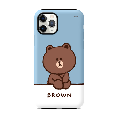 Line Friends Dual Layer TPU+PC Shockproof Guard Up Case Cover