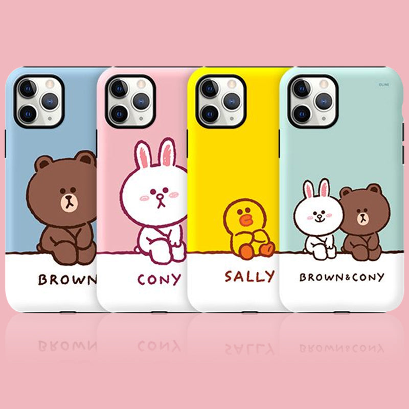 Line Friends Dual Layer TPU+PC Shockproof Guard Up Case Cover