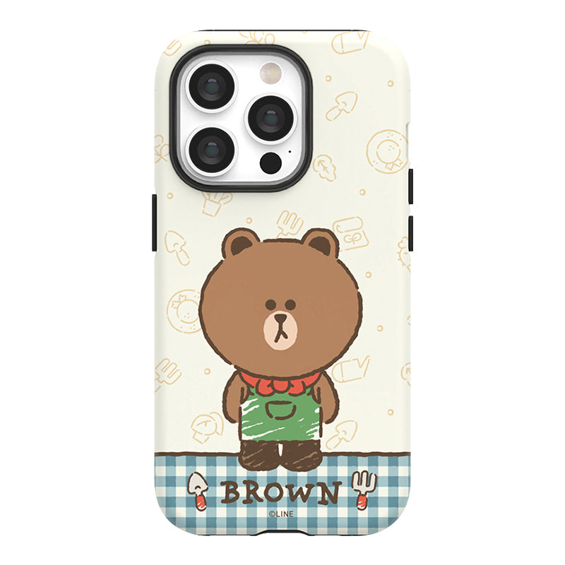 Line Friends Garden Dual Layer TPU+PC Shockproof Guard Up Combo Case Cover