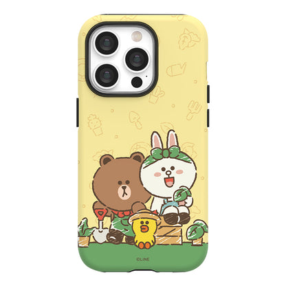 Line Friends Garden Dual Layer TPU+PC Shockproof Guard Up Combo Case Cover