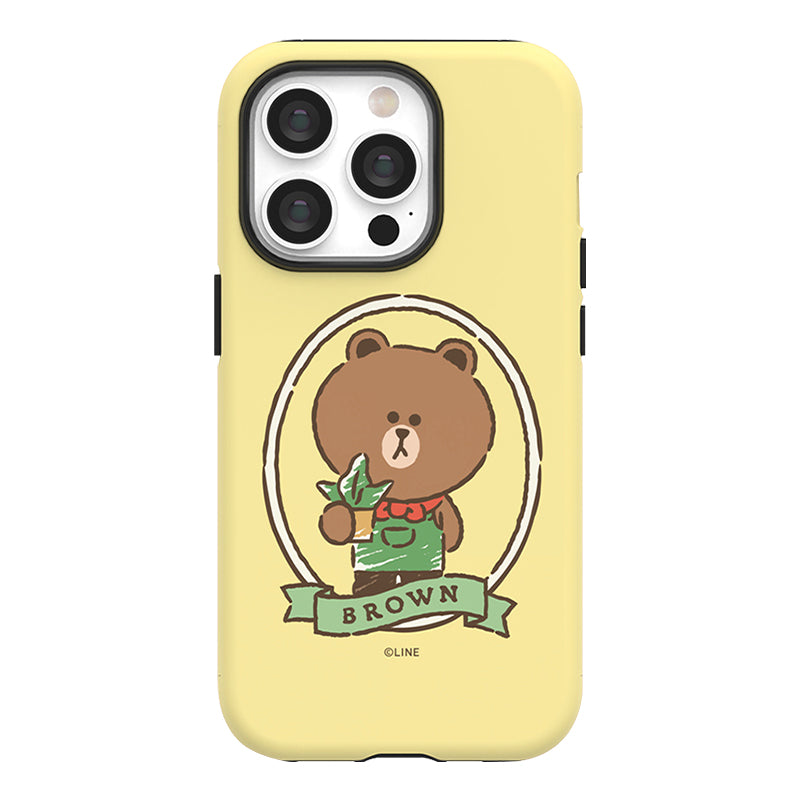 Line Friends Garden Dual Layer TPU+PC Shockproof Guard Up Combo Case Cover