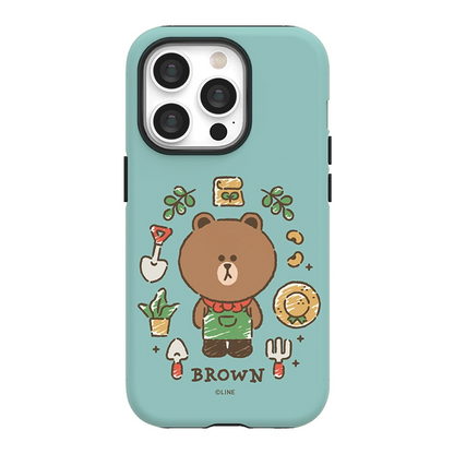 Line Friends Garden Dual Layer TPU+PC Shockproof Guard Up Combo Case Cover