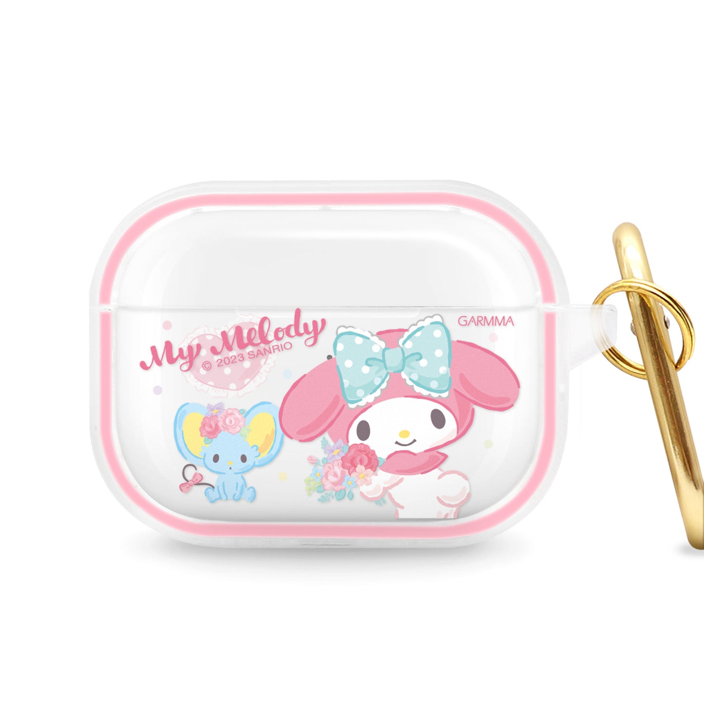 GARMMA Sanrio Characters Apple AirPods Pro 2/1 & AirPods 3/2/1 Charging Case Cover with Carabiner Clip