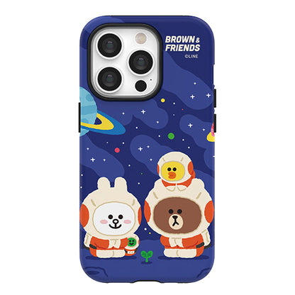 Line Friends Space Dual Layer TPU+PC Shockproof Guard Up Combo Case Cover