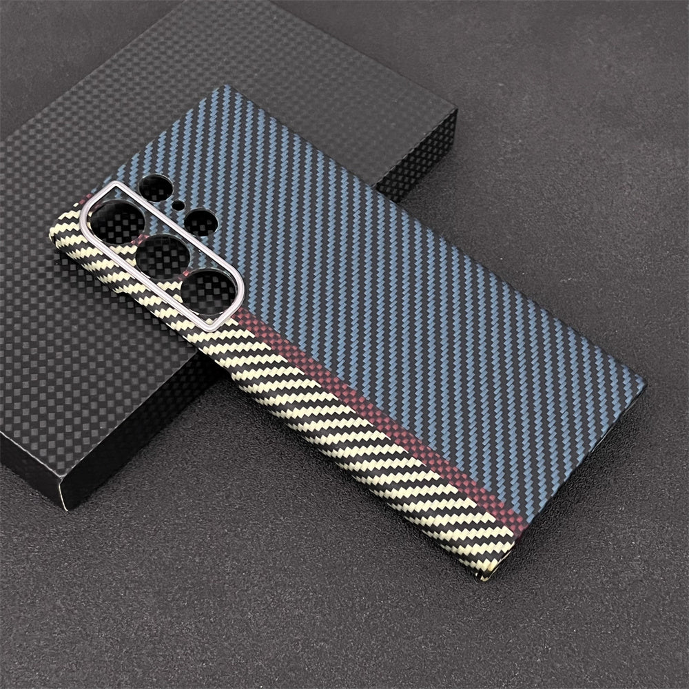 Oatsbasf Luxury Pure Aramid Fiber Case for Samsung Galaxy S23 Series Smartphones