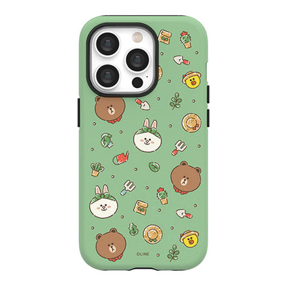 Line Friends Garden Dual Layer TPU+PC Shockproof Guard Up Combo Case Cover